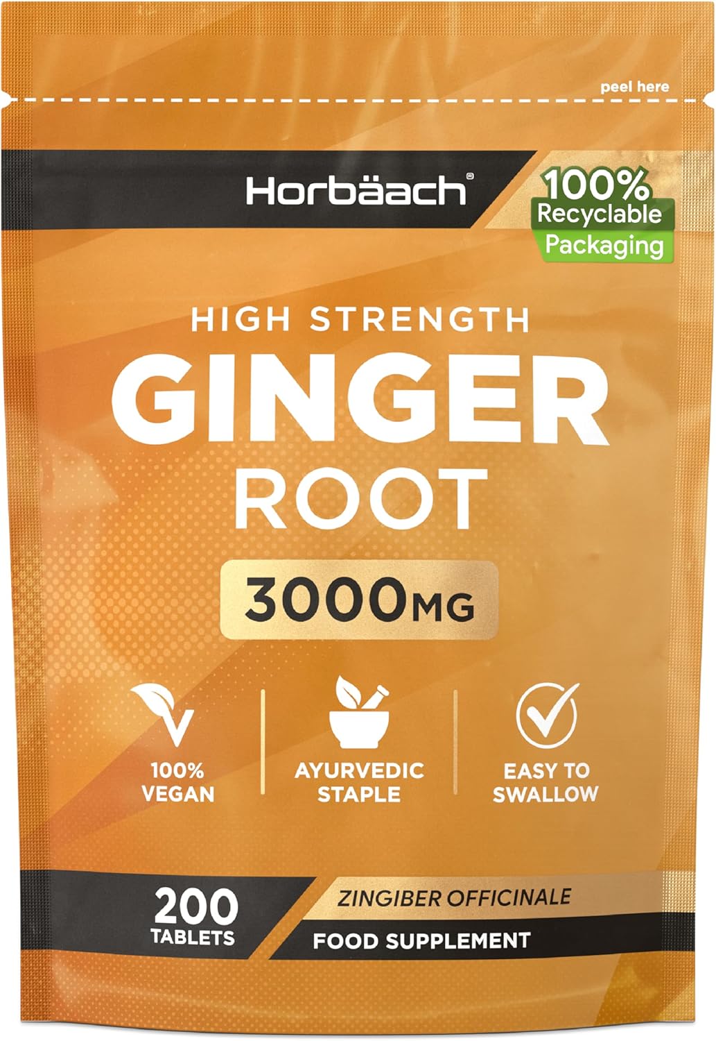 Horbaach Ginger Root Tablets 3000mg Review: Digestive Support Help