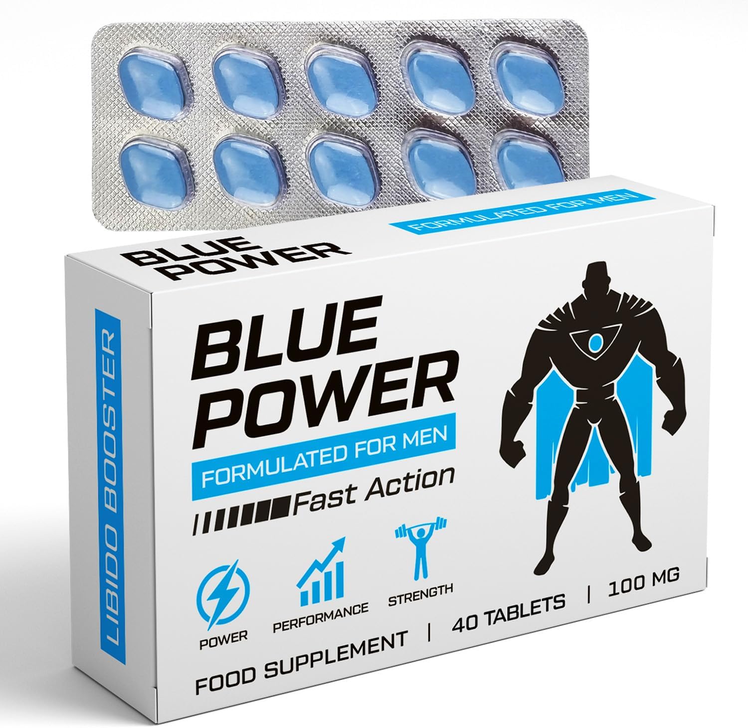 Blue Power 40 Pills Review: Enhanced Strength for Men