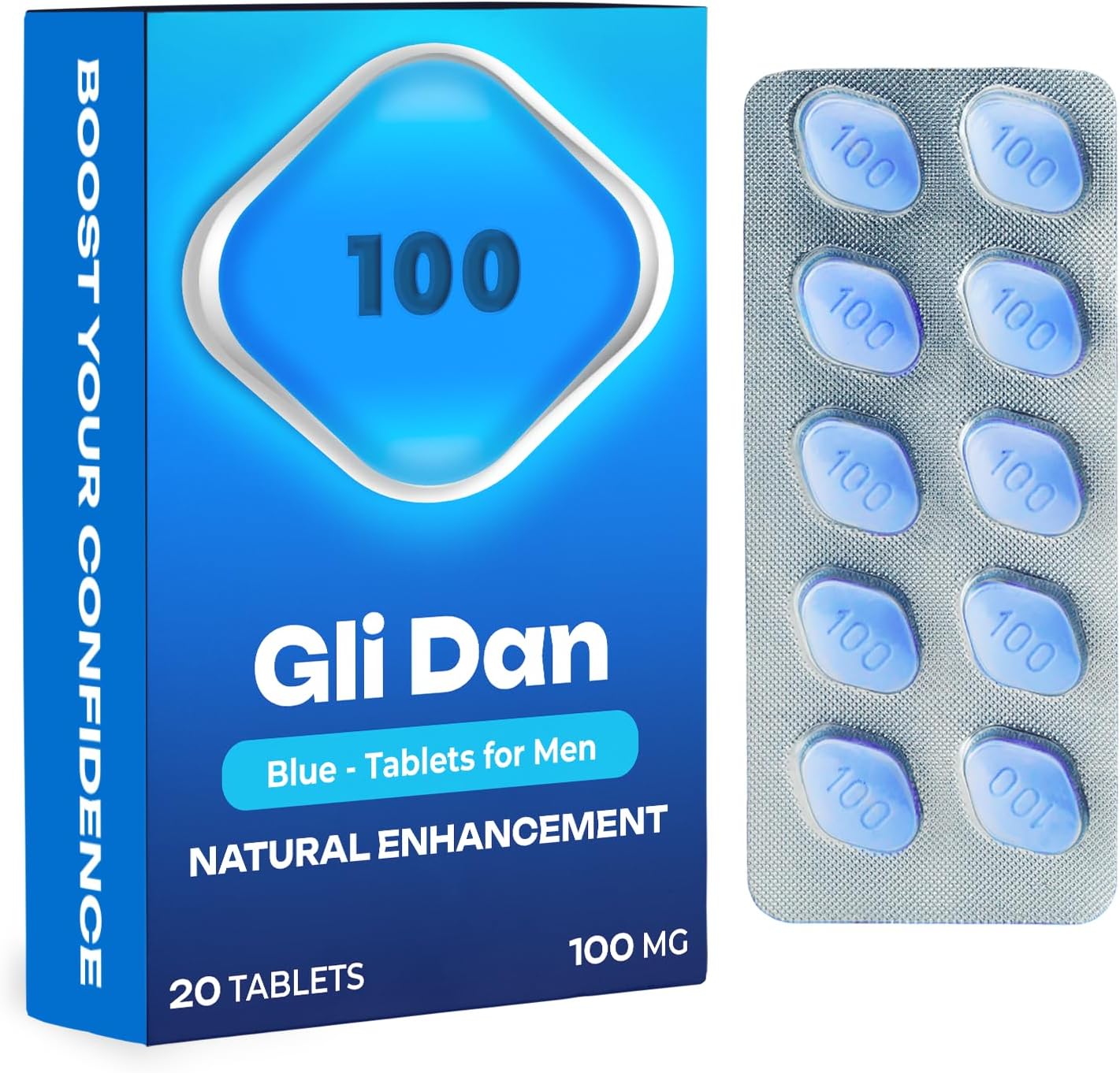 GliDan 20 Blue Tablets Review: Natural Energy for Men