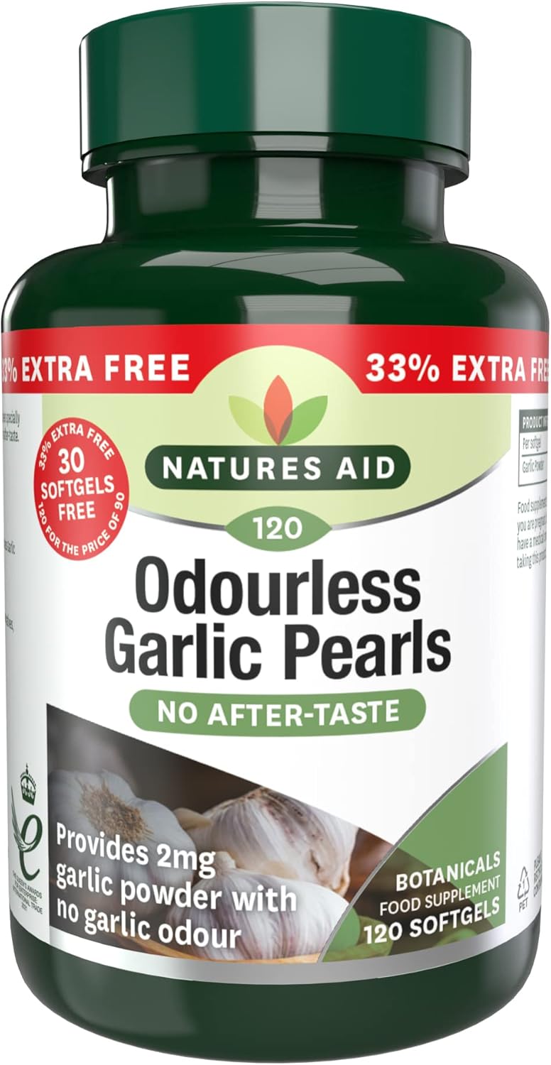 Natures Aid Odourless Garlic Pearls Review: Heart Health Support